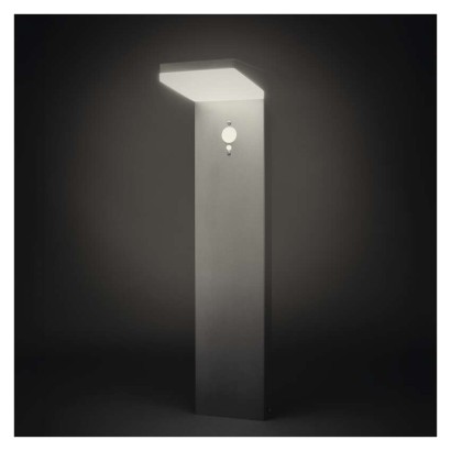 LED záhradné solárne stĺpikové svietidlo VEREA, senzor súmraku, 10,7 x 15,4 x 50 cm