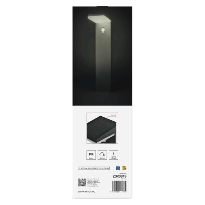 LED záhradné solárne stĺpikové svietidlo VEREA, senzor súmraku, 10,7 x 15,4 x 50 cm