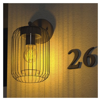 Zahradné nástenné svietidlo SALVIA, 20,8 x 16 x 28,5 cm, 1 x E27, 15 W