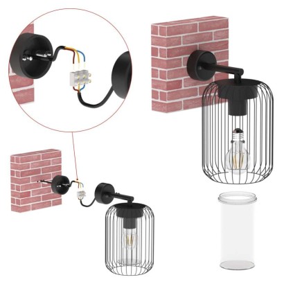 Zahradné nástenné svietidlo SALVIA, 20,8 x 16 x 28,5 cm, 1 x E27, 15 W