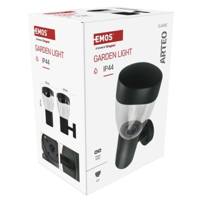 Záhradné nástenné svietidlo ARTEO, 16,4 x 12 x 23 cm, 1 x E27, 15 W