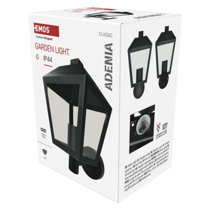 Záhradné nástenné svietidlo ADENIA, 19,8 x 15 x 27,8 cm, 1 x E27, 15 W