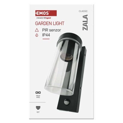 LED aiavalgusti, PIR ZALA, 12,8 × 8 × 28 cm, 1 × E27, 15 W