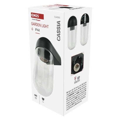 Zahradní nástěnné svítidlo CASSIA, 12,6 x 9,5 x 22,2 cm, 1 x E27, 15 W