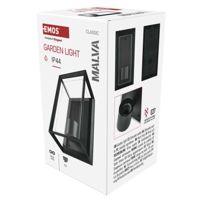 Zahradní nástěnné svítidlo MALVA, 13 x 12 x 25 cm, 1 x E27, 15 W