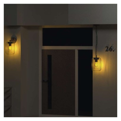 Zahradné závesné svietidlo SALVIA, 16 x 16 x 76 cm, 1 x E27, 15 W