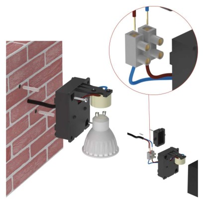 Záhradné nástenné svietidlo OCULUS, 8,8 x 6,7 x 8 cm, 1 x GU10, 1× 7W