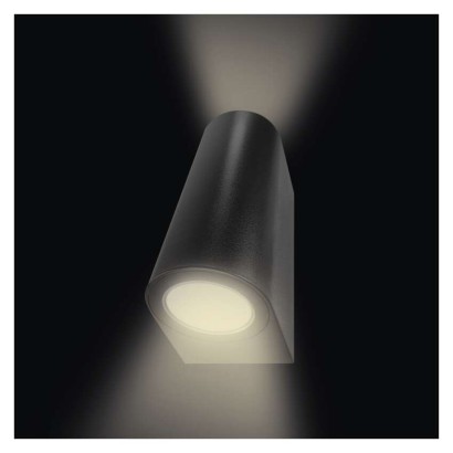 Záhradné nástenné svietidlo OCULUS, 8,8 x 6,7 x 15,3 cm, 2 x GU10, 2× 7W