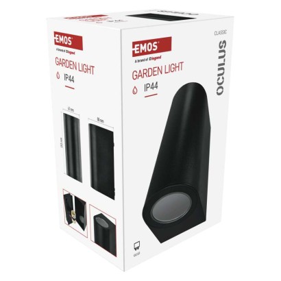 Záhradné nástenné svietidlo OCULUS, 8,8 x 6,7 x 15,3 cm, 2 x GU10, 2× 7W