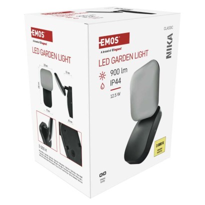 LED záhradné nástenné svietidlo NIKA, 12 x 12 x 20 cm, 12,5 W, teplá biela