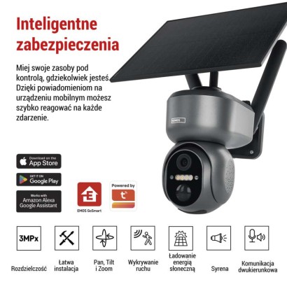 GoSmart Kamera zewnętrzna obrotowa IP-6000 OWL z 4G/LTE, szary