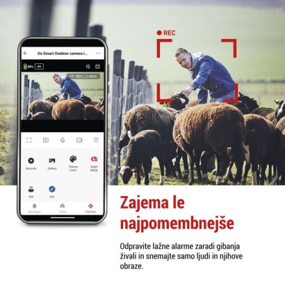 GoSmart Zunanja vrtljiva kamera IP-6000 OWL, z 4G/LTE, siva
