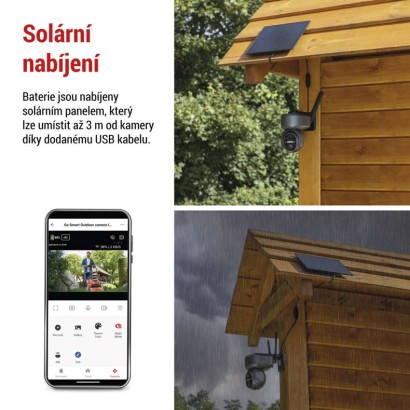 GoSmart venkovní otočná kamera IP-6000 OWL s 4G/LTE, šedá