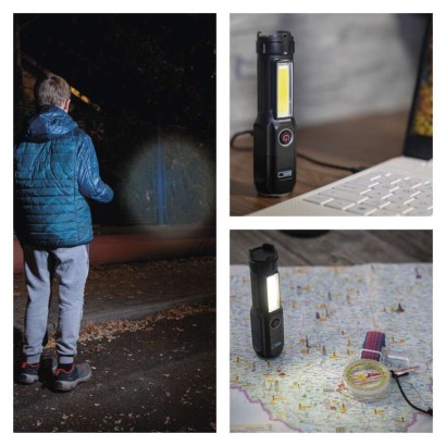 LED nabíjecí plastová svítilna P3214, 150 lm