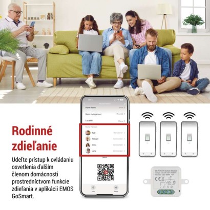 GoSmart spínací modul IP-2101SW, WiFi, 1-kanálový