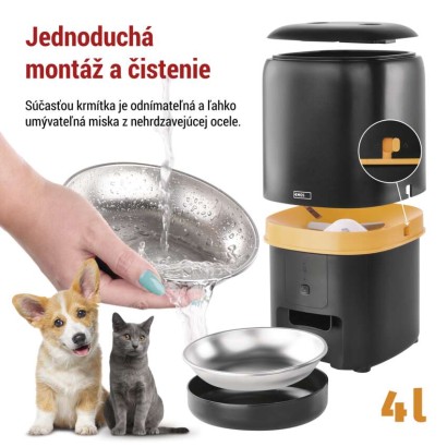 GoSmart dávkovač krmiva Pet Care, 4 l, čierny, Wi-Fi