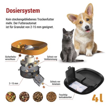 GoSmart Futterspender Pet Care, 4 l, schwarz, Wi-Fi