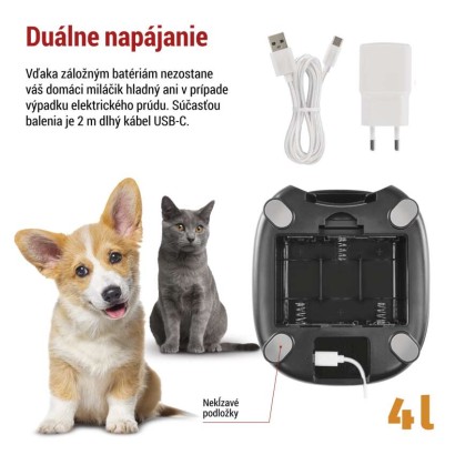GoSmart dávkovač krmiva Pet Care, 4 l, čierny, Wi-Fi
