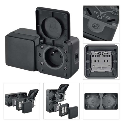 EMOS Cyklone komb. zás+prep. Č.6 nástenný IP55