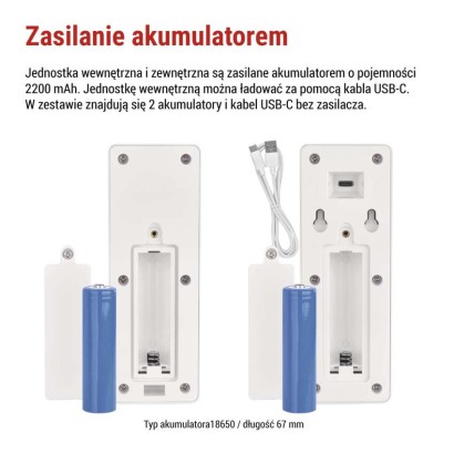Bezprzewodowy zestaw domofonu audio H1087, 1 uczestnik