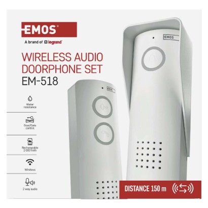 Juhtmevaba kodune audiovärava telefonikomplekt H1087, 1 osaleja