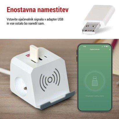 GoSmart Ponovitelj signala IP-2213Z za prehod ZigBee