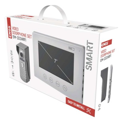 EMOS Videó kaputelefon WiFi szett EM-101WIFI, fehér