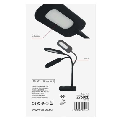 LED stolná lampa STELLA, čierna