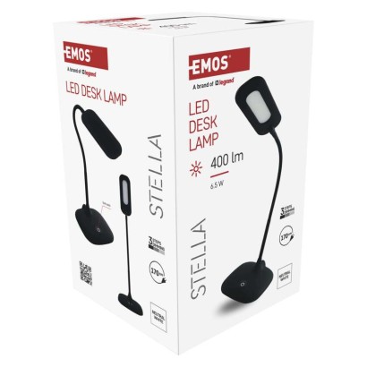 LED stolná lampa STELLA, čierna