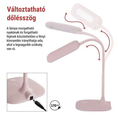 EMOS Stella LED asztali lámpa, rózsaszín