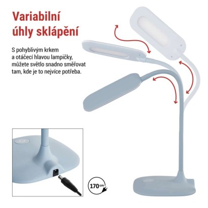 LED stolní lampa STELLA, modrá