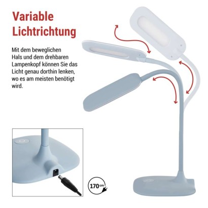 LED Schreibtischlampe STELLA, blau