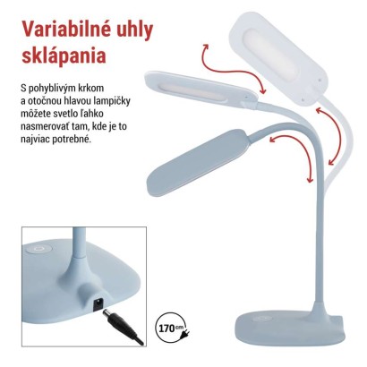 LED stolná lampa STELLA, modrá