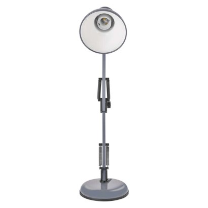Lampa biurkowa E27 LUCAS 48 cm ciemno szary