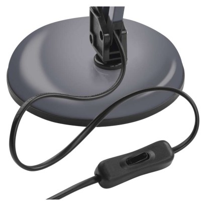 Lampa biurkowa E27 LUCAS 48 cm ciemno szary