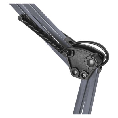 Lampa biurkowa E27 LUCAS 48 cm ciemno szary