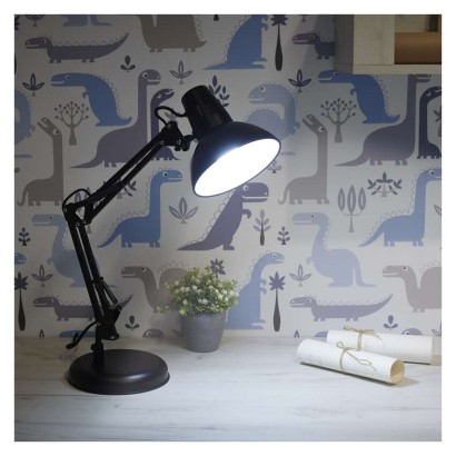 Stolní lampa DUSTIN na žárovku E27, černá