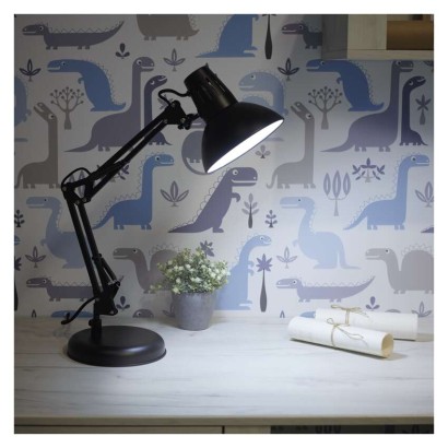 Stolní lampa DUSTIN na žárovku E27, černá