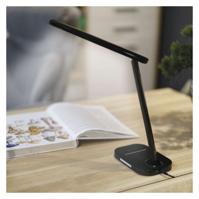 LED stolná lampa CARSON, čierna