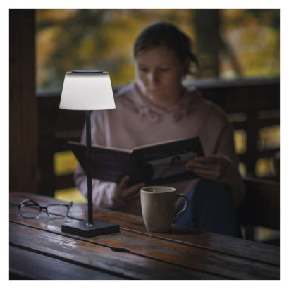 LED galda lampa KATIE, uzlādējama, melna