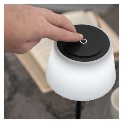 LED galda lampa KATIE, uzlādējama, melna