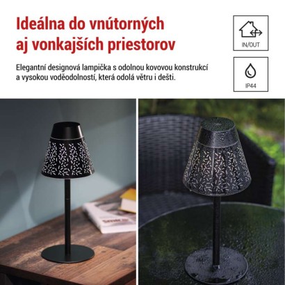LED stolná lampa GRACE, dobíjacia