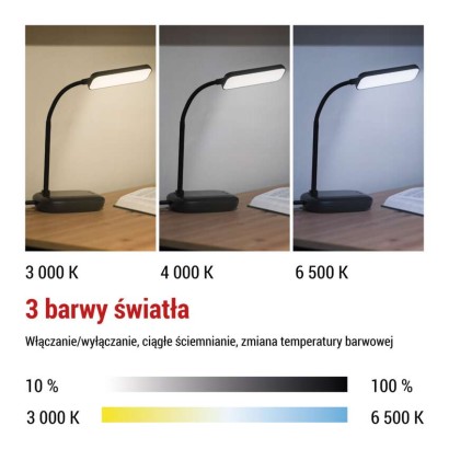 Lampa biurkowa LED MOLLY czarna