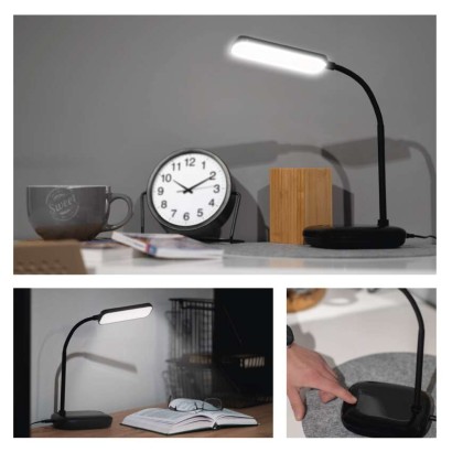 LED stolná lampa MOLLY, čierna