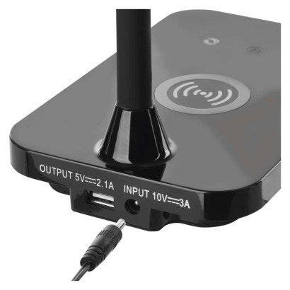 LED stolná lampa KYLE, čierna