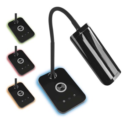 LED stolná lampa KYLE, čierna