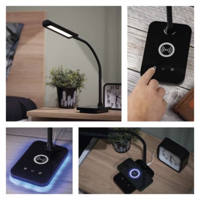 LED stolná lampa KYLE, čierna