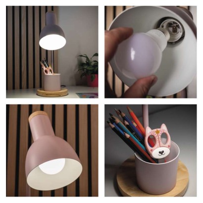 EMOS Poppy asztali lámpa E27 IP20, pink