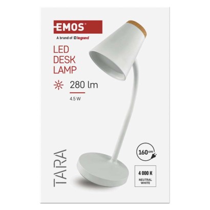 LED stolná lampa TARA, biela