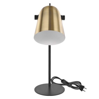 Lampa biurkowa NINA na żarówkę E27, złota